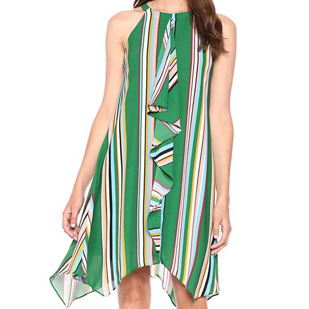 NWT Adrianna Papell Striped Beach Boho Dress - 2